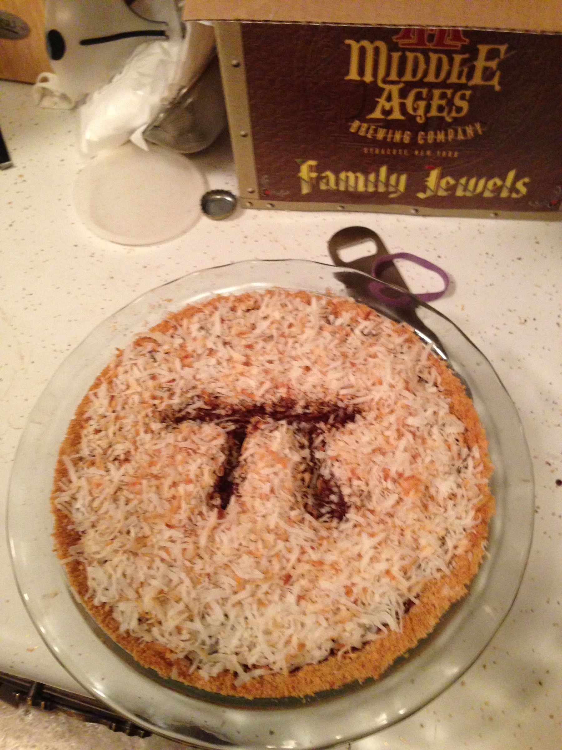Chocolate Porter Silk Pie With Toasted Coconut and Homemade Crust