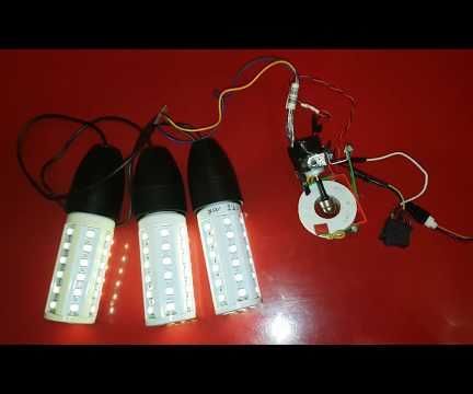 Electric Generator Powering Led Bulbs