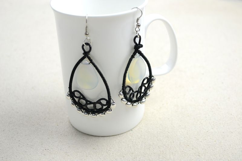 Handmade Jewelry Ideas-wire Wrapped Chandelier Earrings