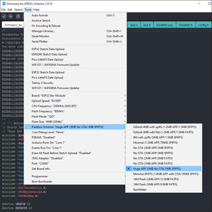 Switch the Partition Scheme to the "Huge APP (3MB No OTA/1MB SPIFFS)"