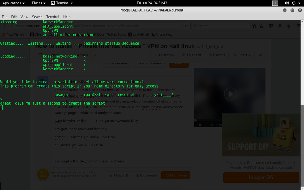 How to install private internet access vpn on kali linux 4 steps
