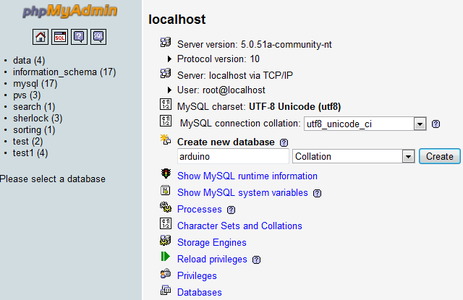 Setting Up the Database for Arduino