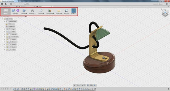 assignment model 3d The Toolbar