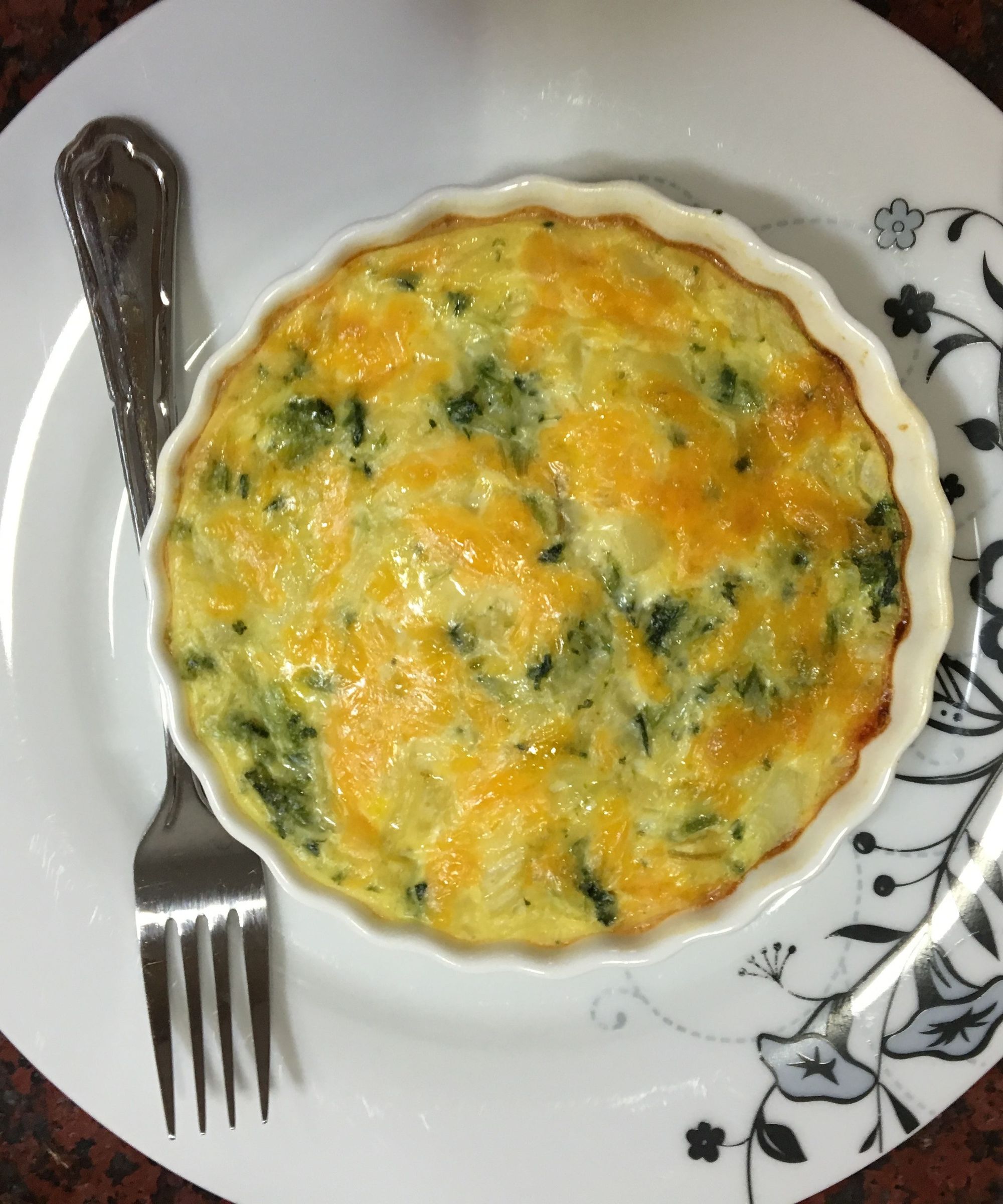 Crustless Quiche for One