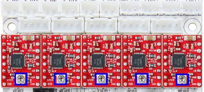 Stepper Motors, Drivers and Endstops
