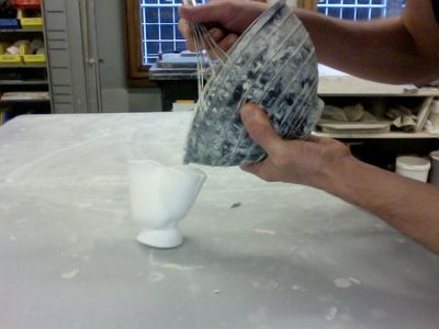 Concrete Designer Vases From Used Coffee Cups