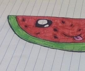 Easy Watermelon Drawing 