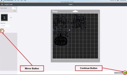Align the Designs on the Mat and Mirror Them