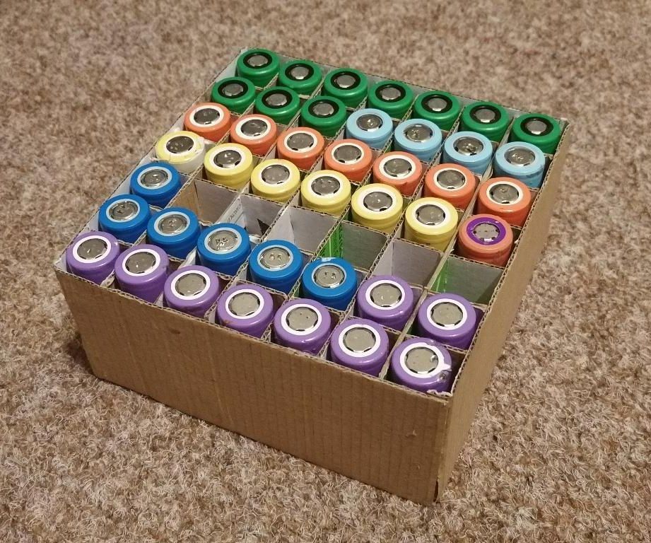 Container for Li-ion Batteries 18650 Made of Cardboard