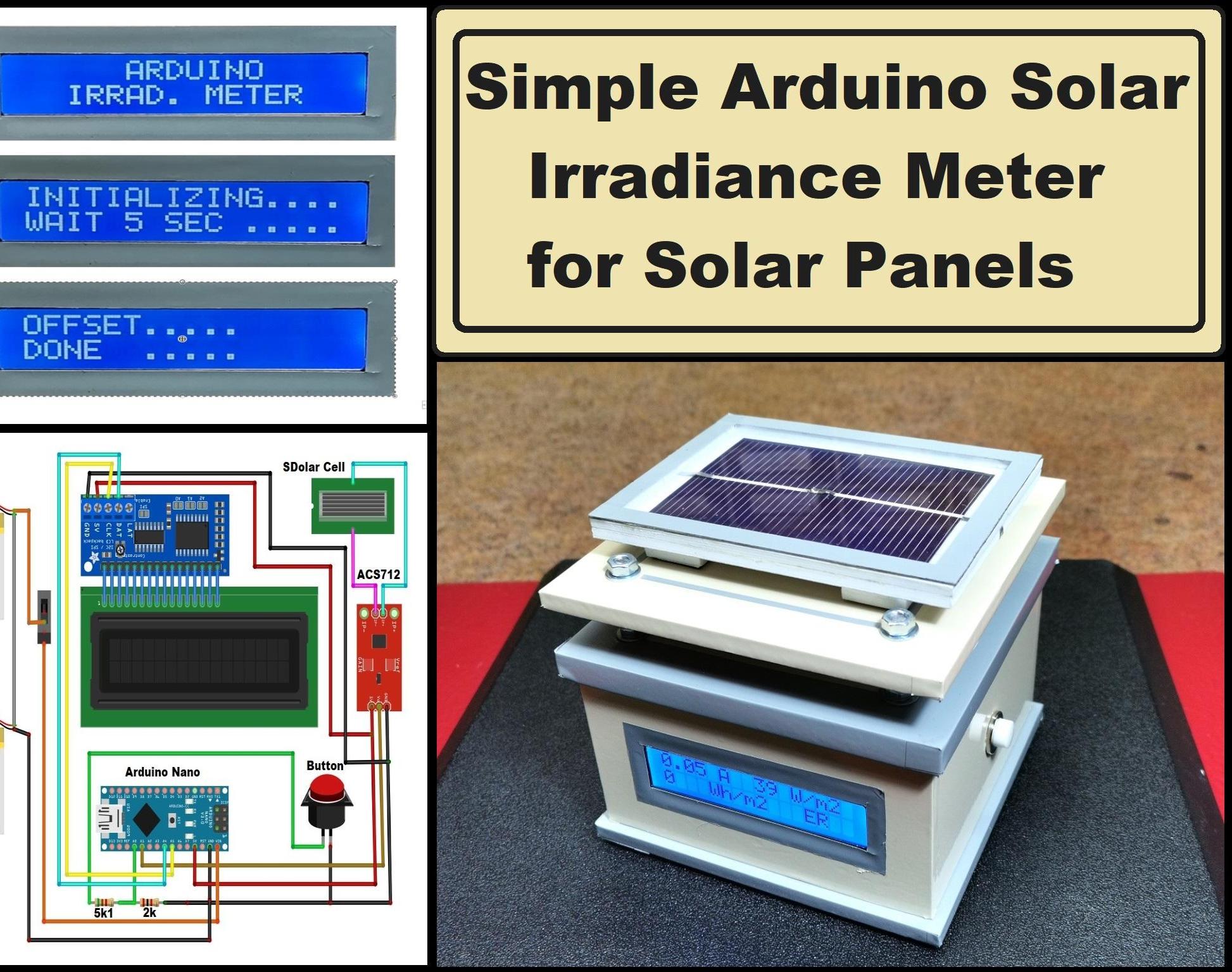 Simple Arduino Solar Radiation Meter for Solar Panels : 4 Steps ...