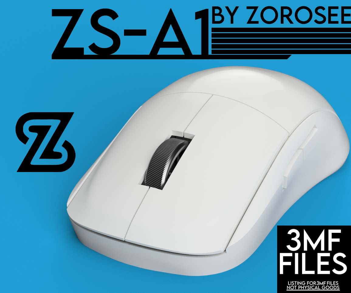 ZS-A1, 3D Printed Symmetric Wireless Mouse Guide