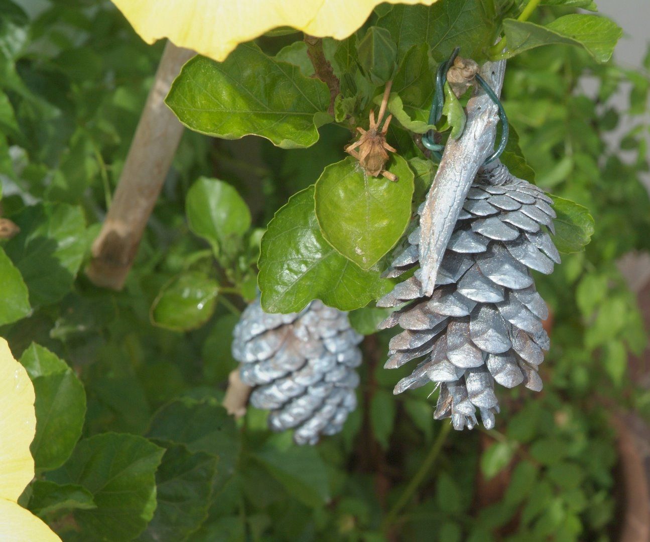 Silver Pinecone Decoration