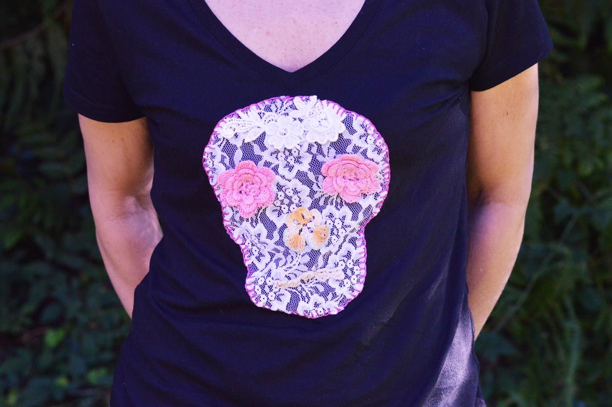 Lace Skull Tee DIY