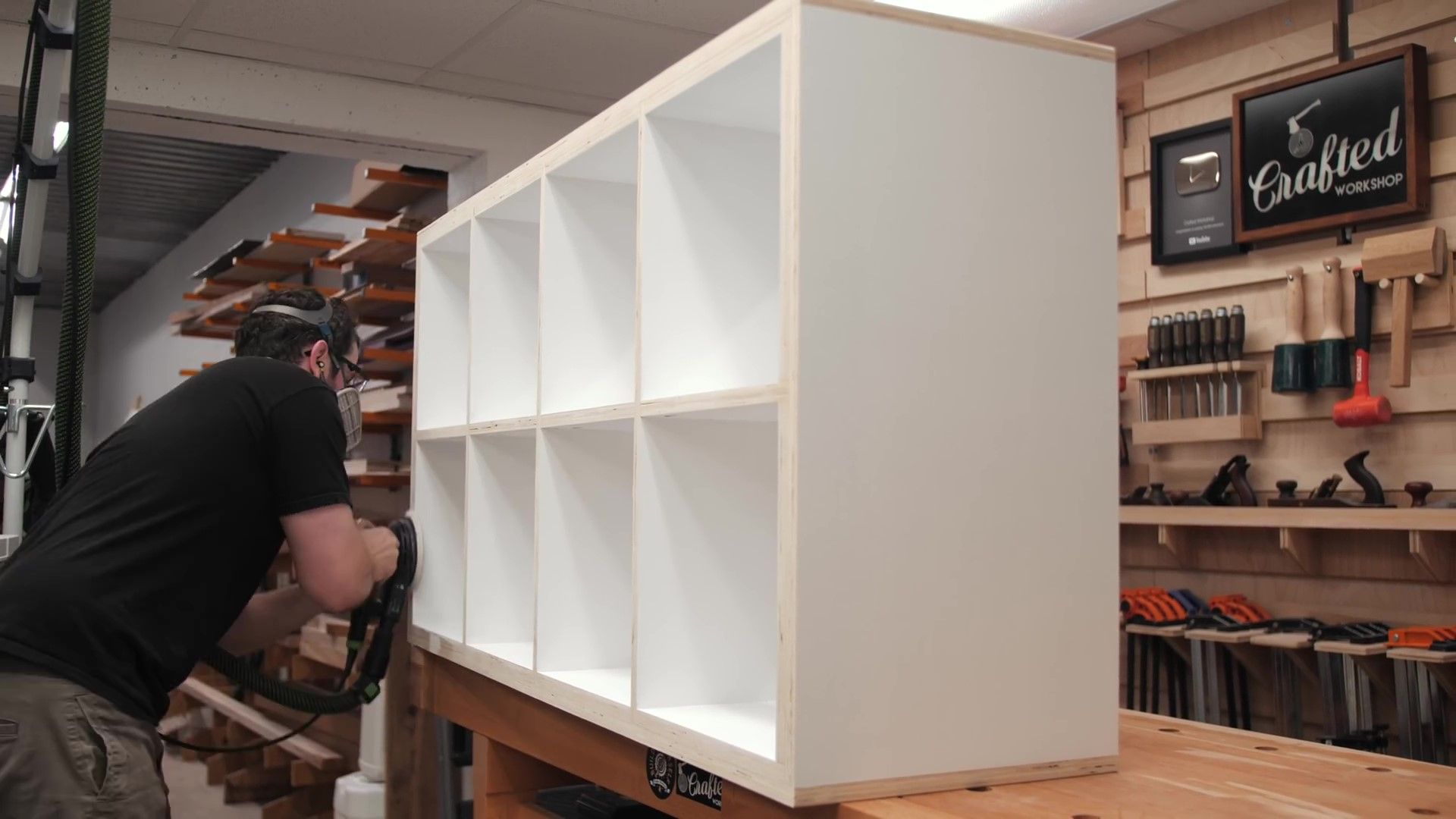 How to Build a DIY Plywood Media Console // Limited Tools Build 11