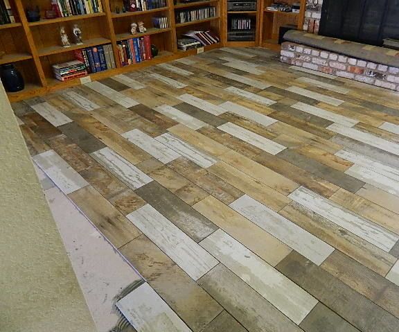 How to - Lay A Reclaimed Wood Look Porcelain Floor Tile