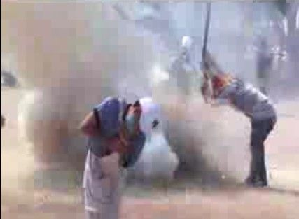 Physics Experiment With Exploding Sledgehammer