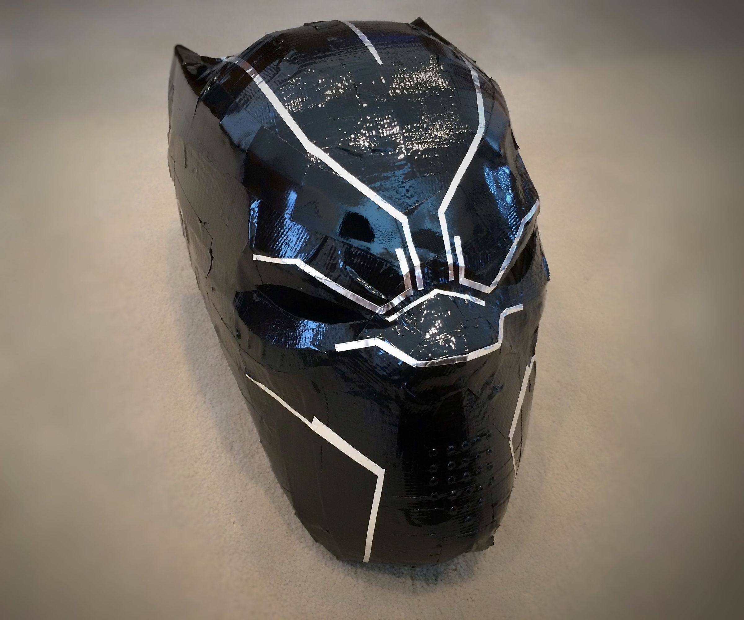 Duct Tape Black Panther Mask