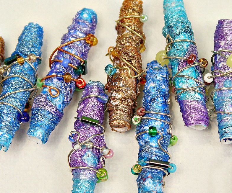 Recycled Tyvec Beads