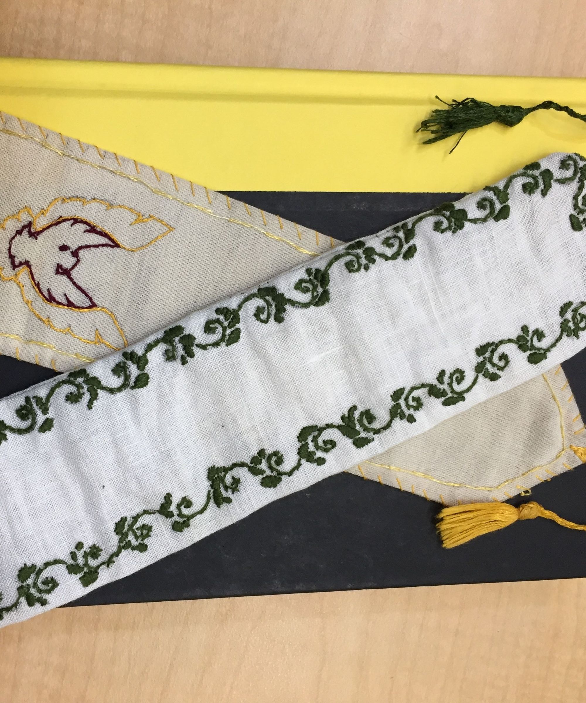 Embroidered Bookmark With Tassel