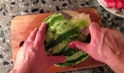 Peel Away the Green Part of the Watermelon Rind