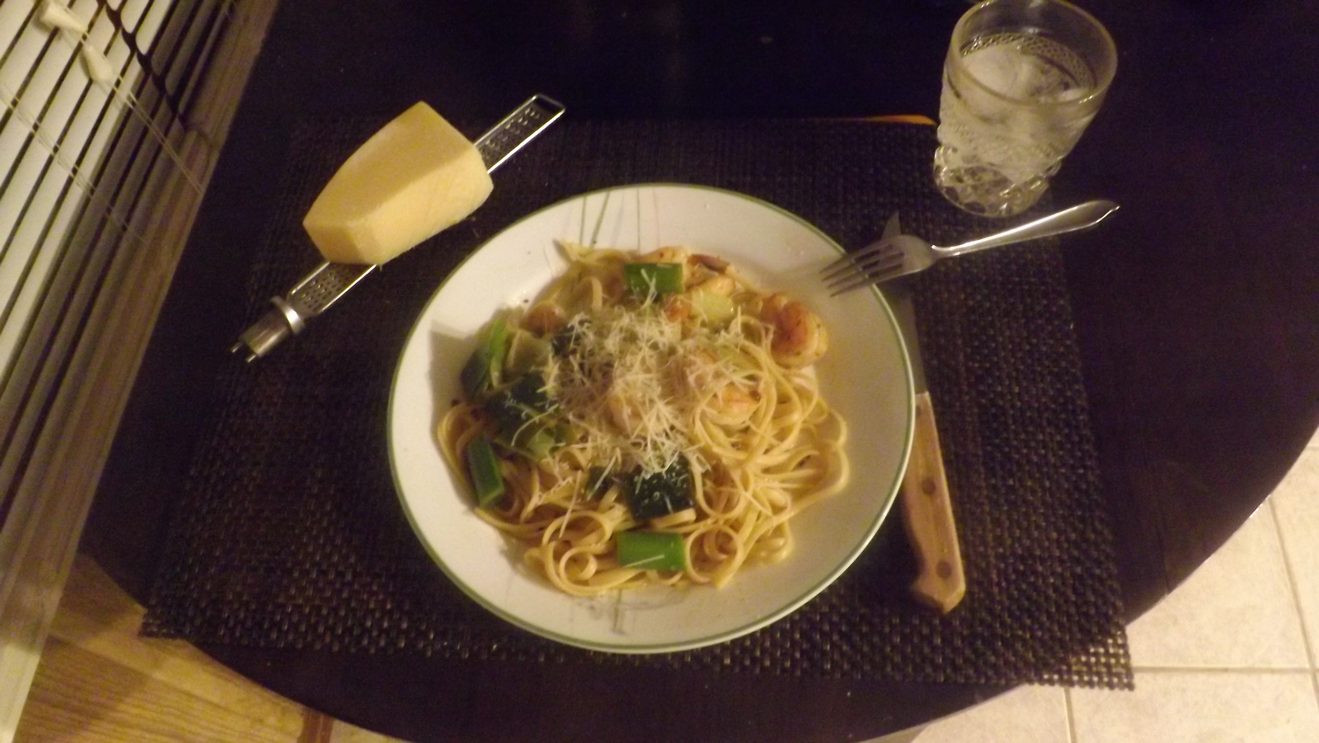 Sauteed Shrimp With Garlic & Leeks (prepared in a Rumcream Sauce and Served Over Pasta) 5