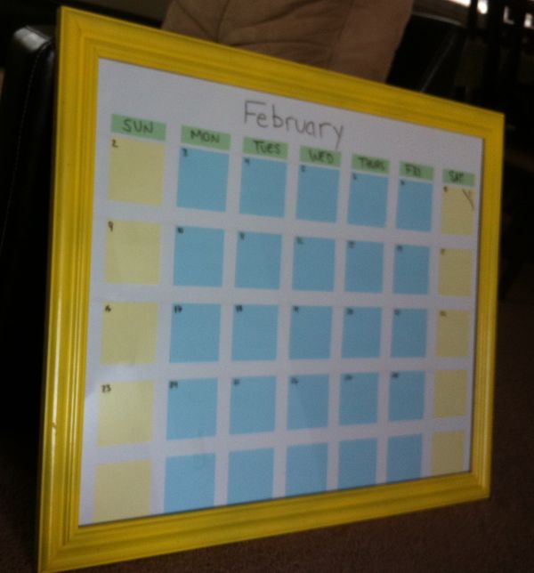 Thrift Shop Whiteboard/Calendar