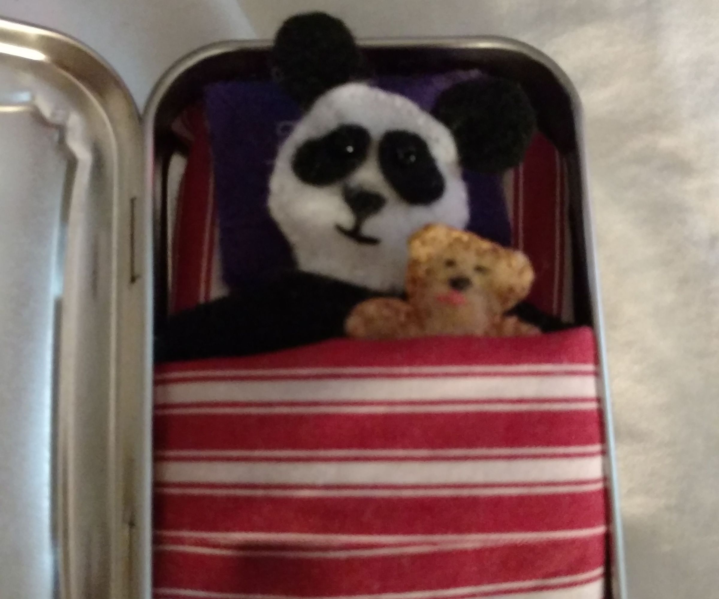 Portable Pocket Friend ( Altoids Tin Panda Bear)