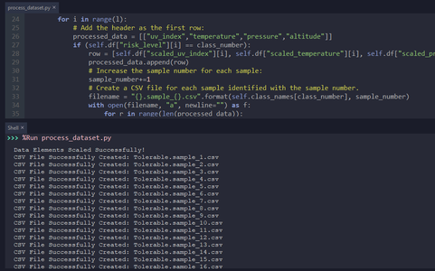 Preprocessing and Scaling (normalizing) the Data Set to Create Samples
