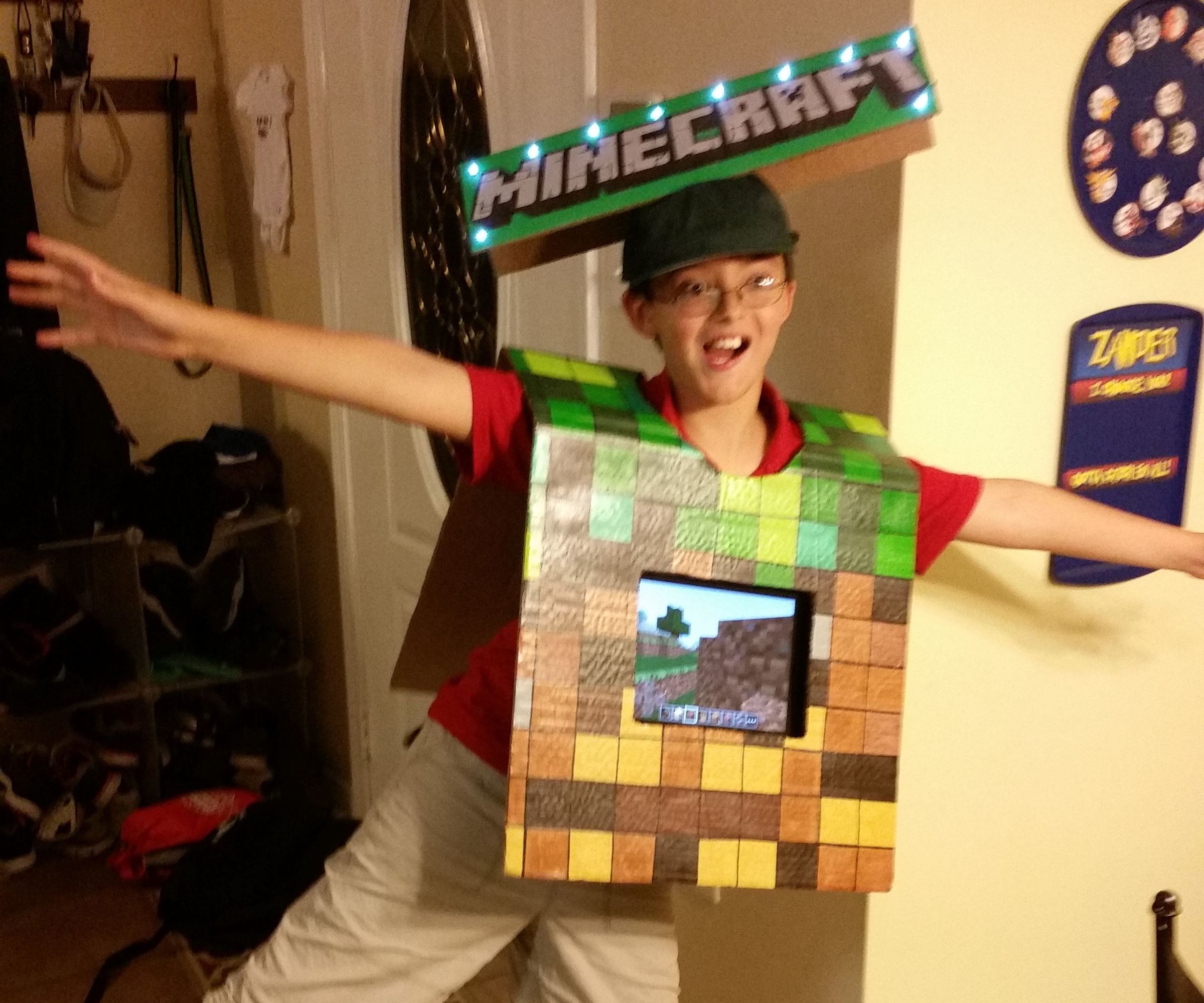 Mine Craft Touch Screen Game Costume