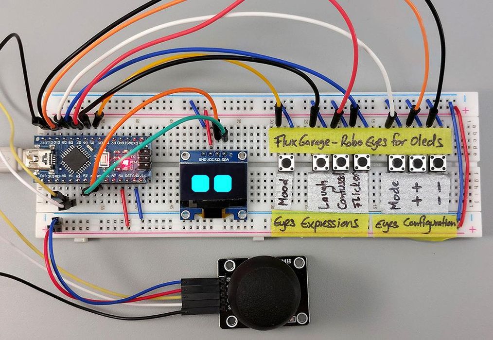 Smoothly Animated Robot Eyes on OLED Displays With the RoboEyes Library ...