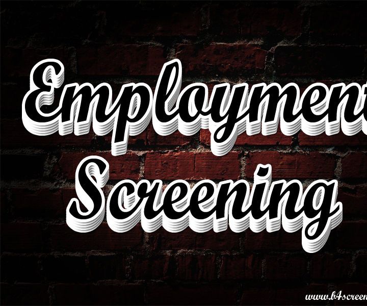 Pre Employment Screening