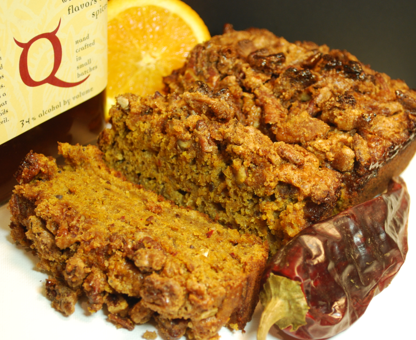 Spicy Orange Bourbon Sweet Potato Bread