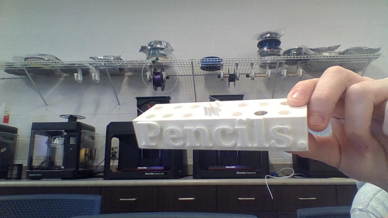 We Made a Pencil Holder Because We Lose Are Pencils Alot.