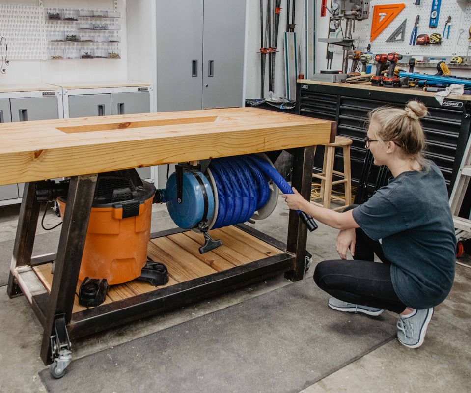 Adding Dust Collection to Our Workbench!