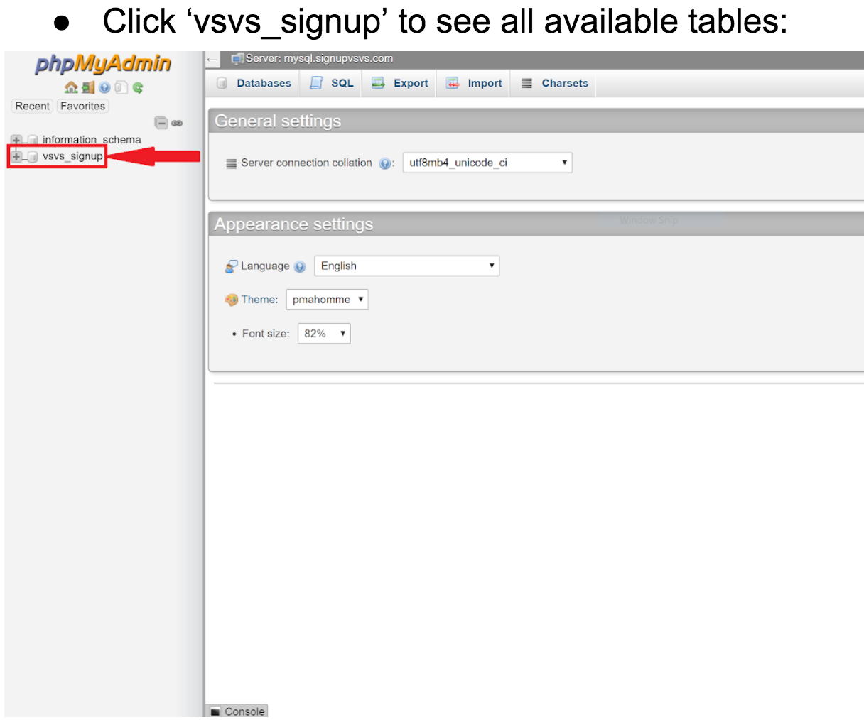 VSVS Signup Database Preparation