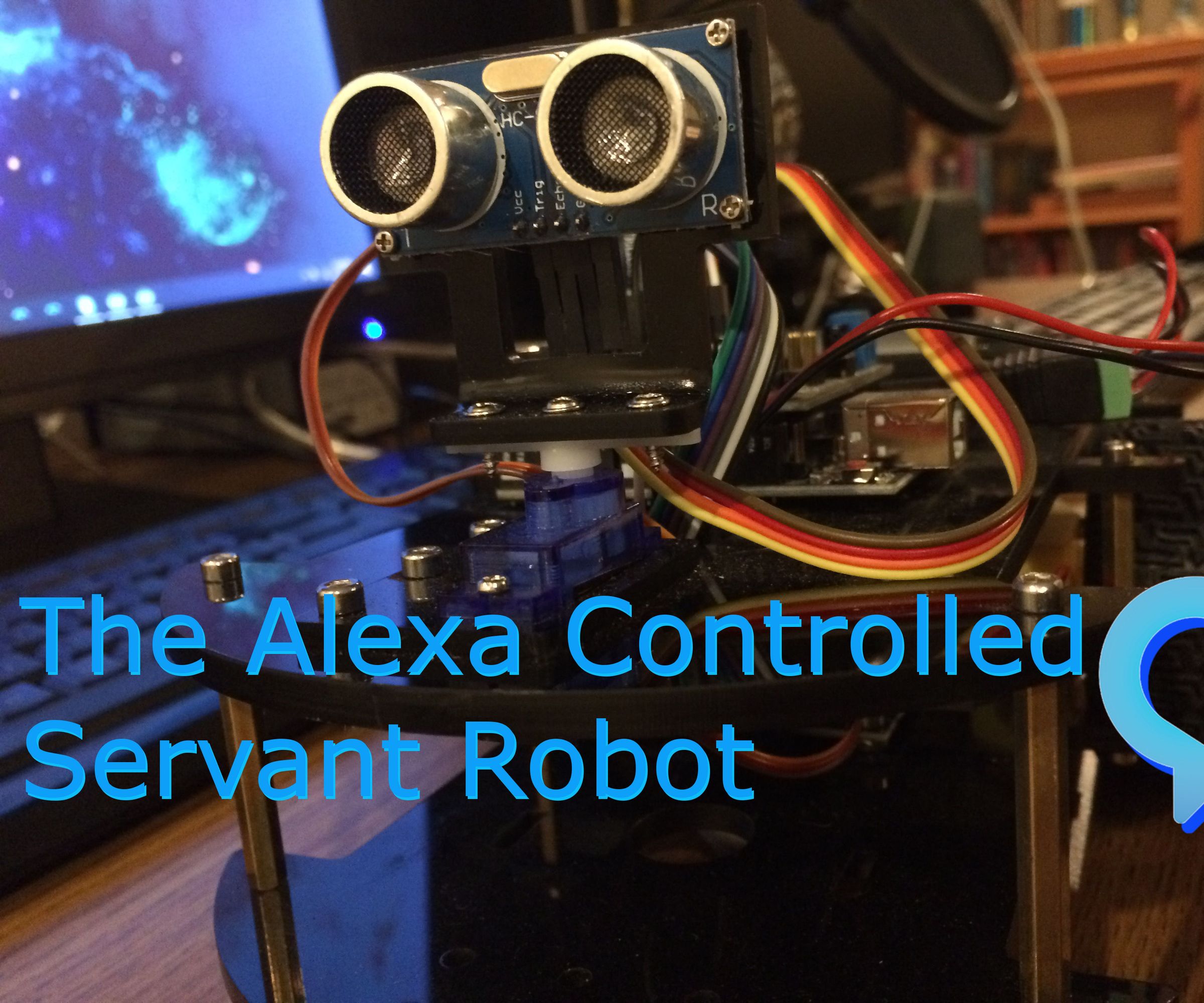 Alfred V.1 - Alexa Voice-Controlled, IoT, Bluetooth, Servant Robot Using Arduino and Raspberry Pi