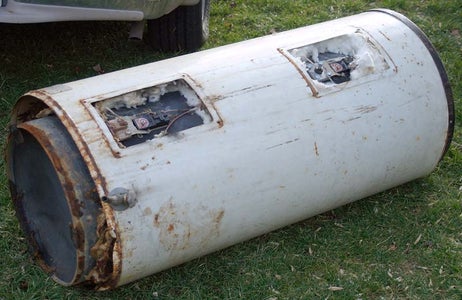 First Off Find an Old 40 Gal Hot Water Tank