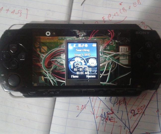 A Mobile Phone System Modification Made by Using a PlayStation Portable.