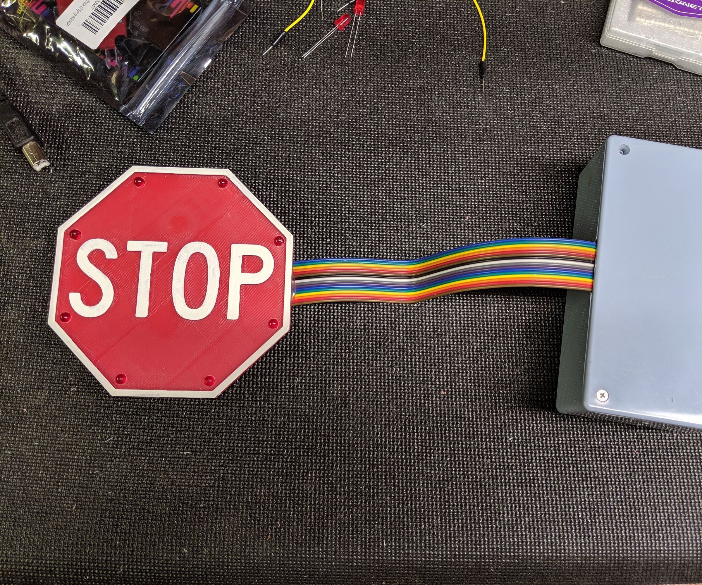 Door Warning Stop Sign