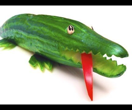 DIY: How to Make a Cucumber Crocodile