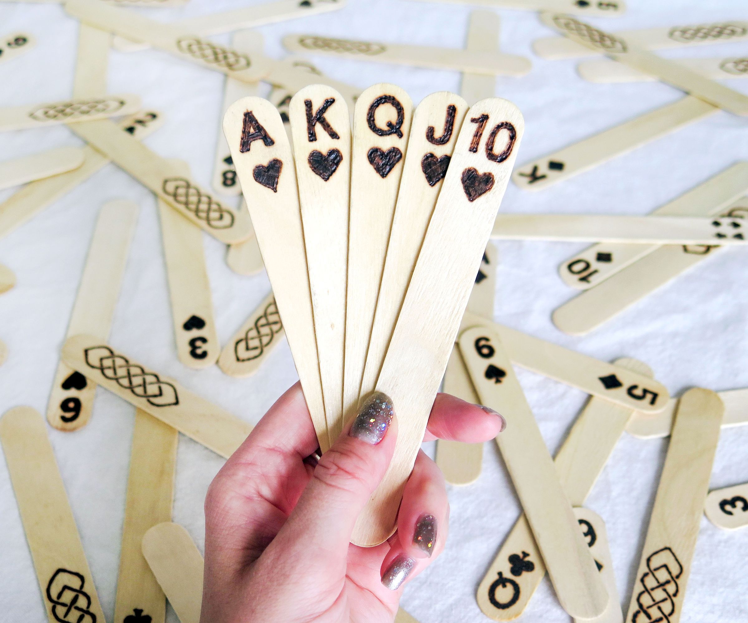 Popsicle Stick Playing Cards