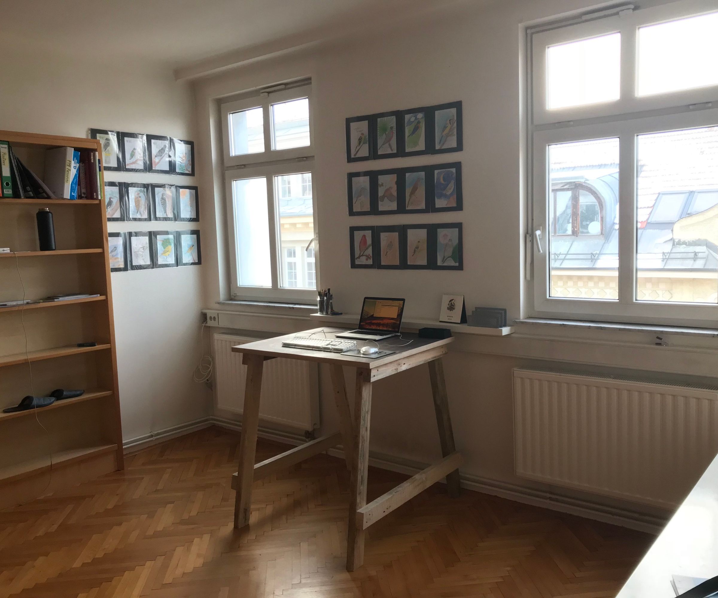 Standing Desk From Recycled Wood