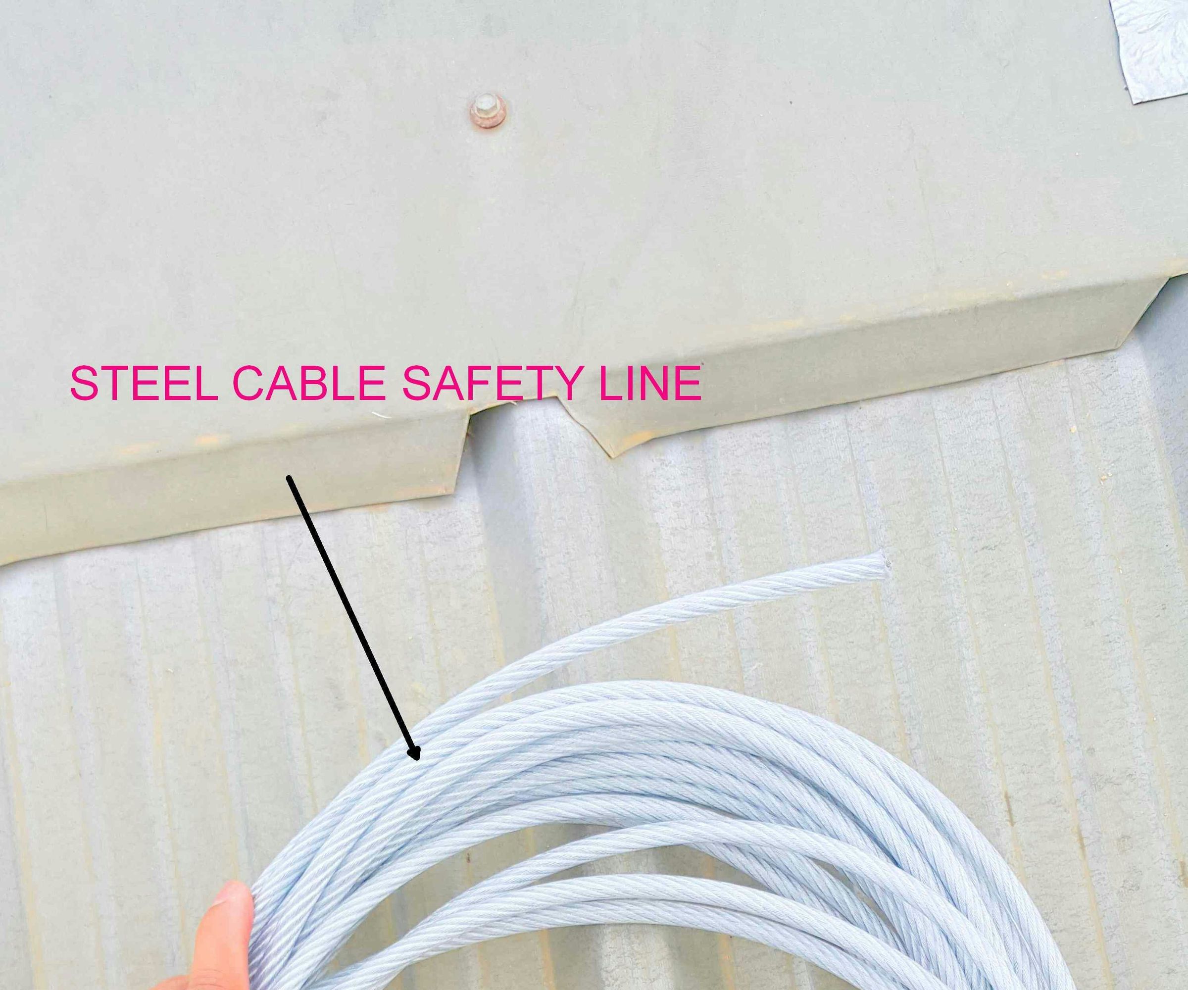Installing a Roof Safety Line. 
