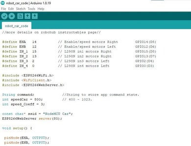 Codes and Circuit Diagram