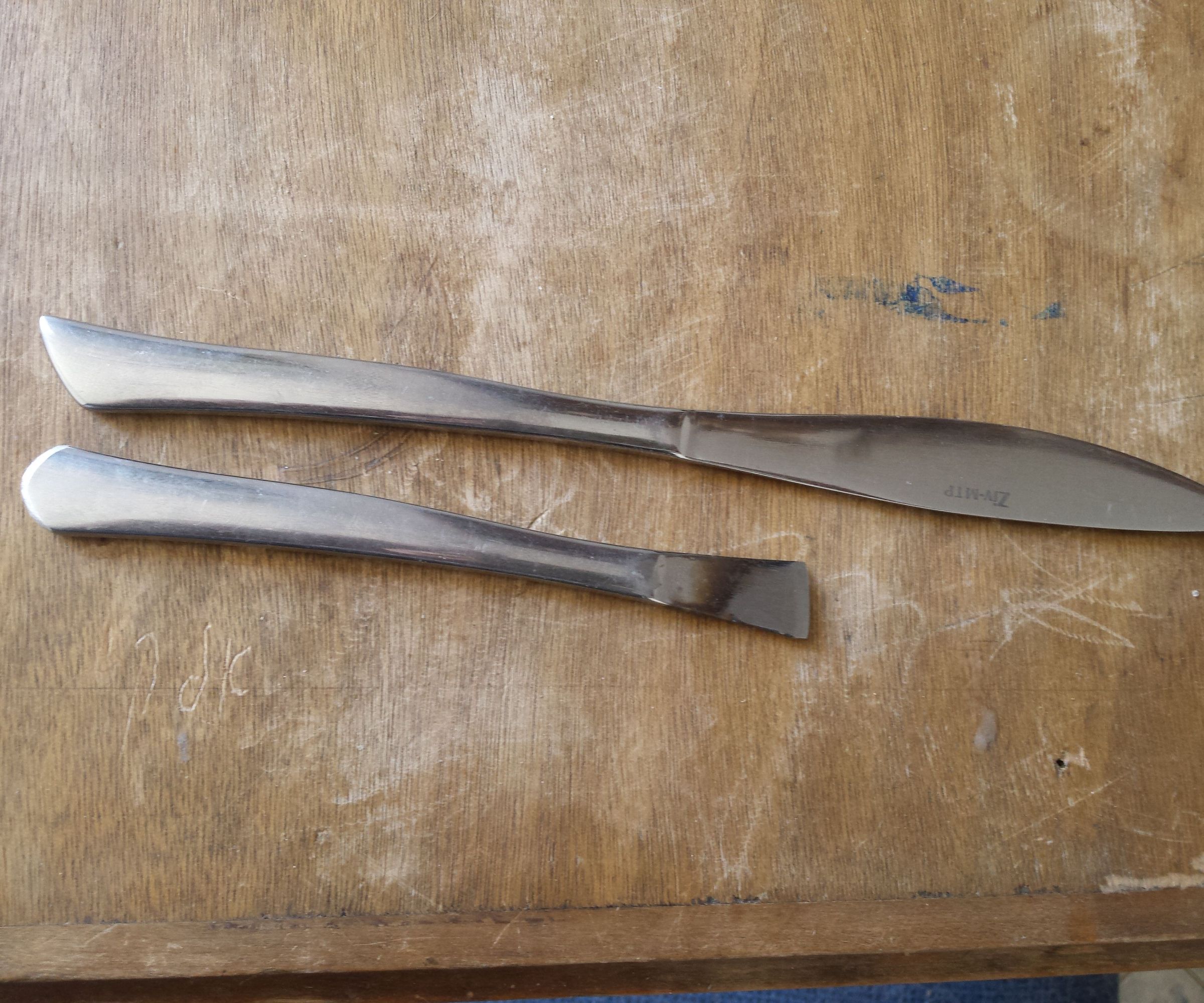 Soft Masonry Chisels From Cutlery