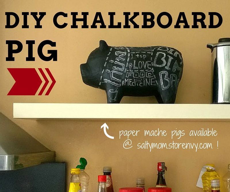 Chalkboard Pig Kitchen Decor