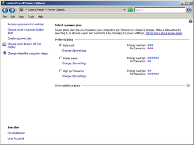 Power Management Settings