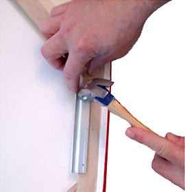 Attach Flush Mount Bracket to the Back of the Canvas