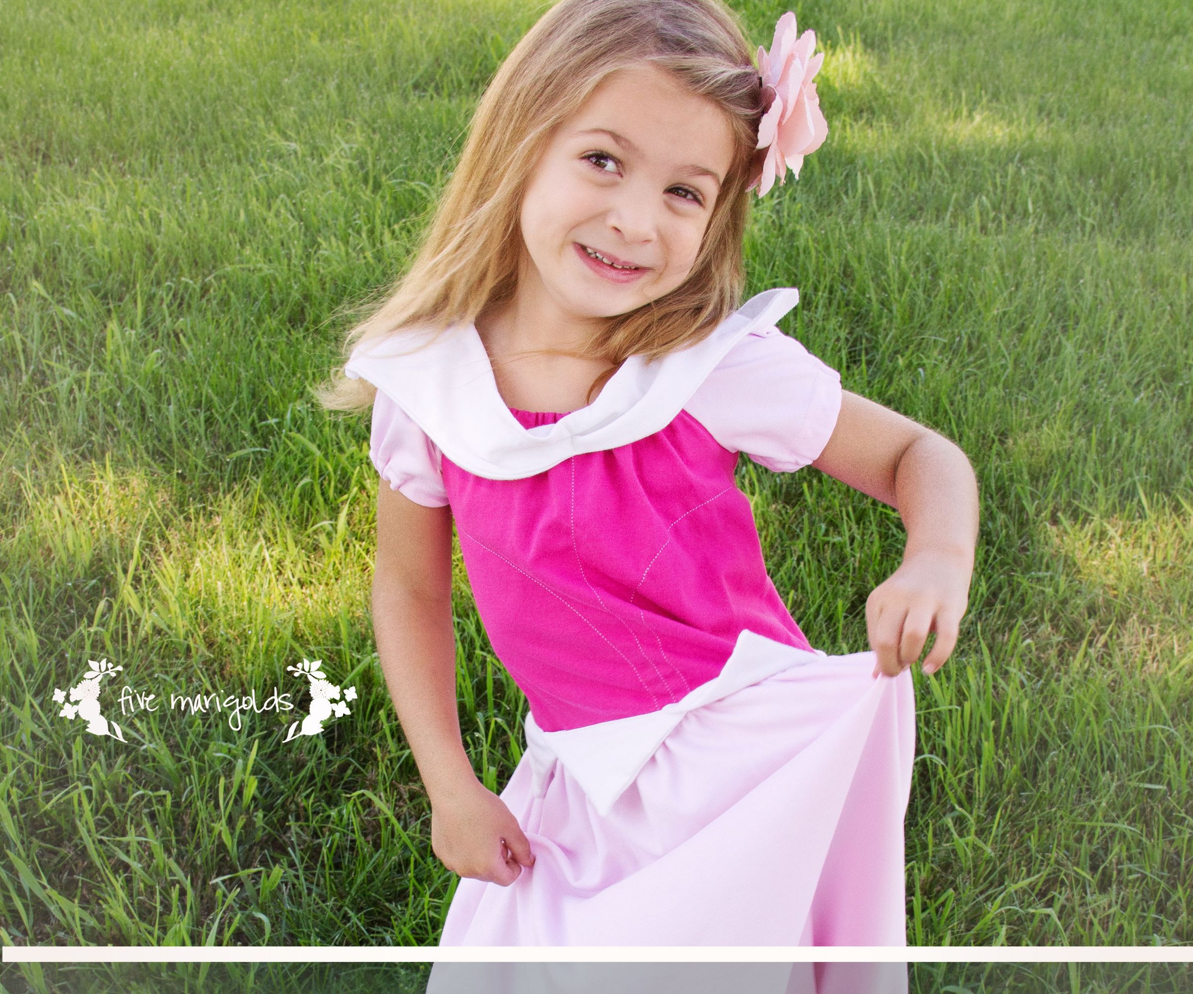 Upcycled T-shirt Sleeping Beauty Dress