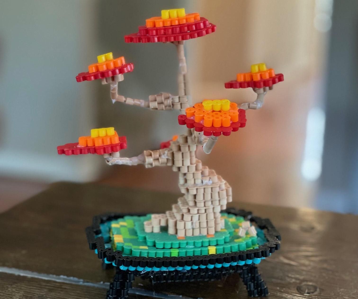 3d Perler Bead Bonsai Tree